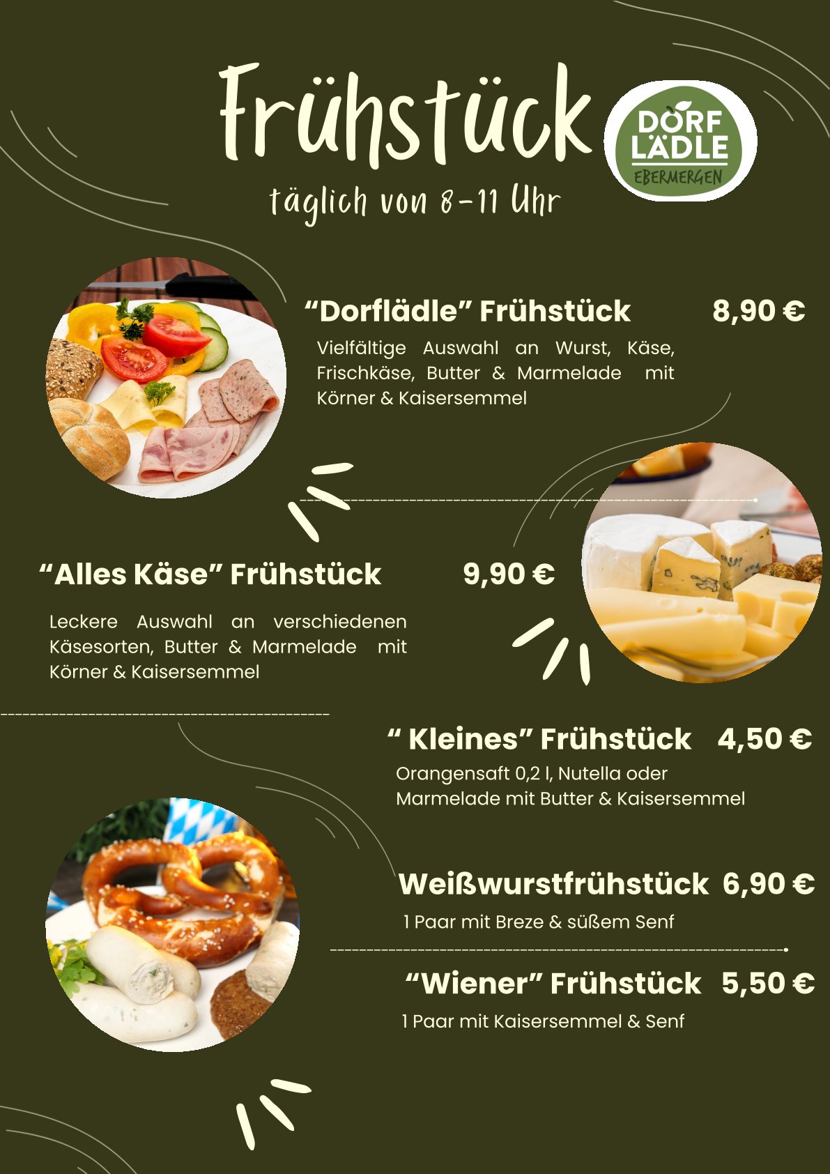 Frühstückskarte