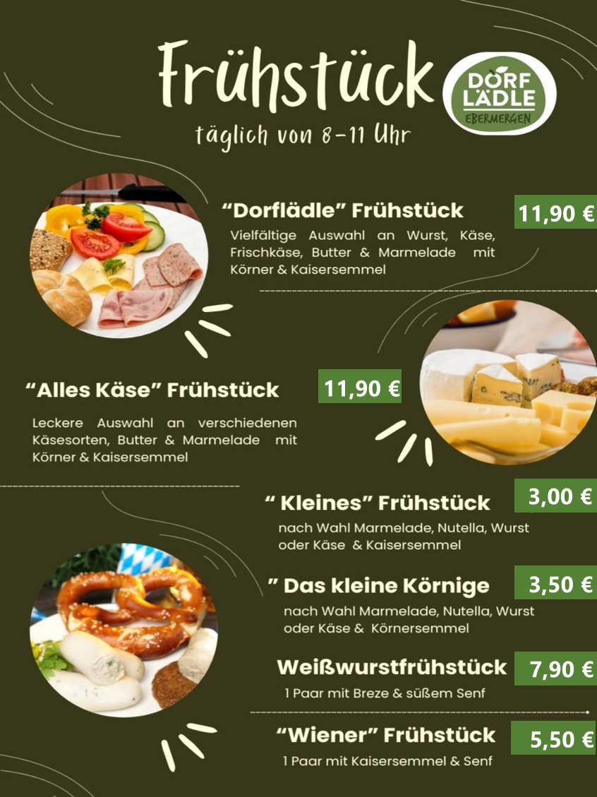 Frühstückskarte